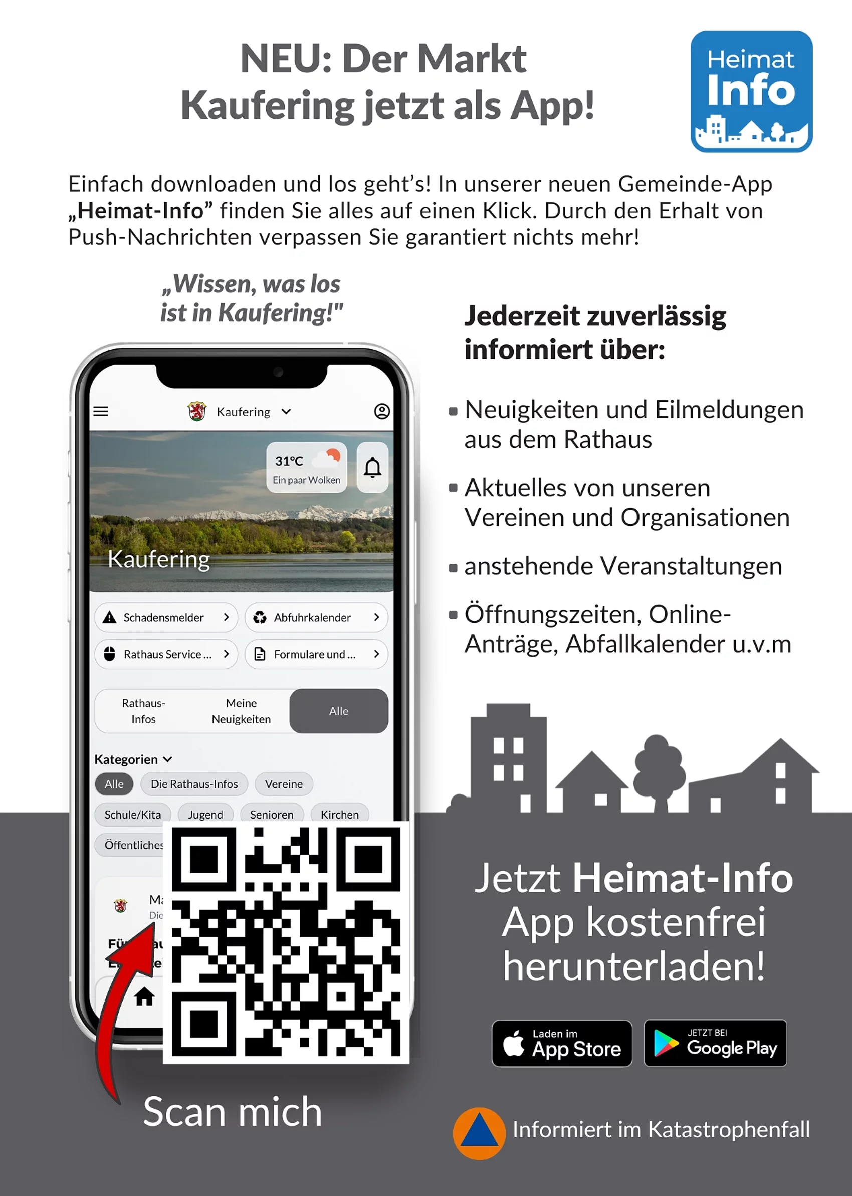 Smartphone mit Appseite Kaufering offen